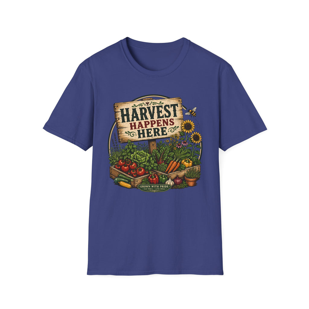 Harvest Happens Here Gardening T-Shirt