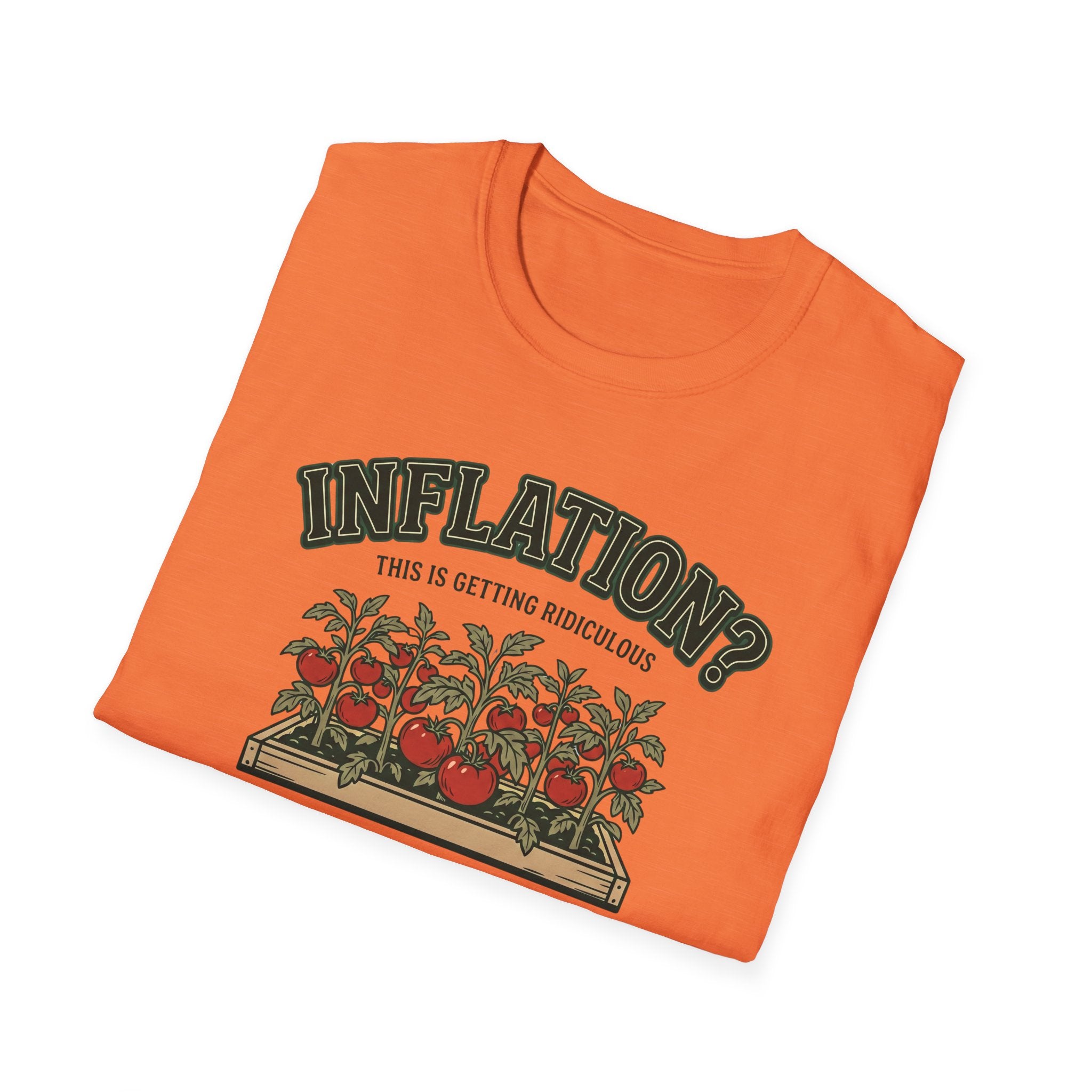 Inflation? I Grow My Own Tomatoes T-Shirt - Ridiculous Dark