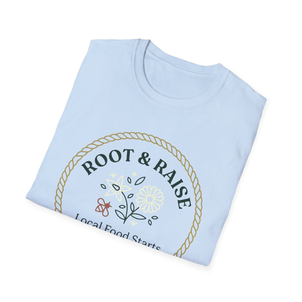 Local Food Starts With Flowers T-Shirt - Framed