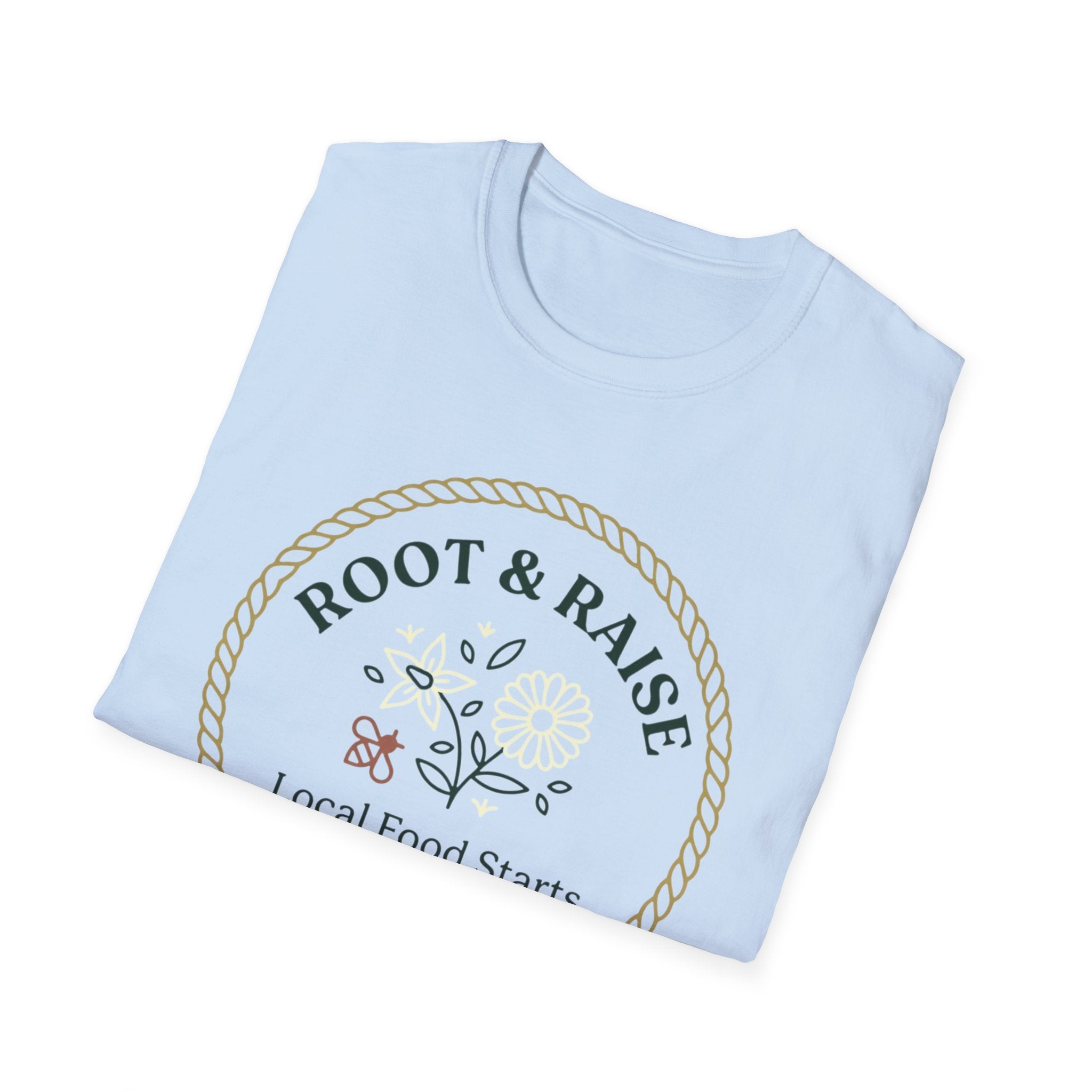 Local Food Starts With Flowers T-Shirt - Framed