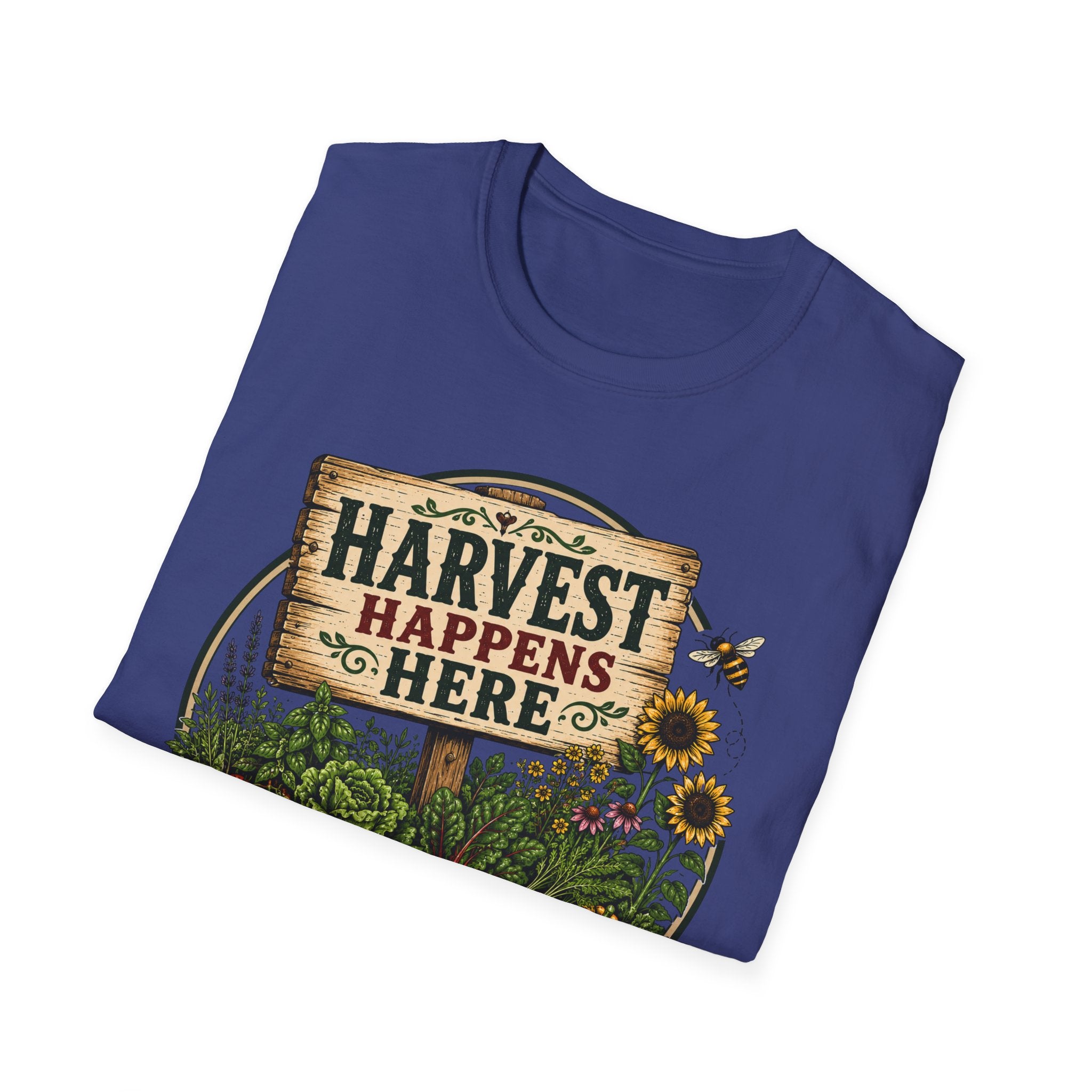 Harvest Happens Here Gardening T-Shirt