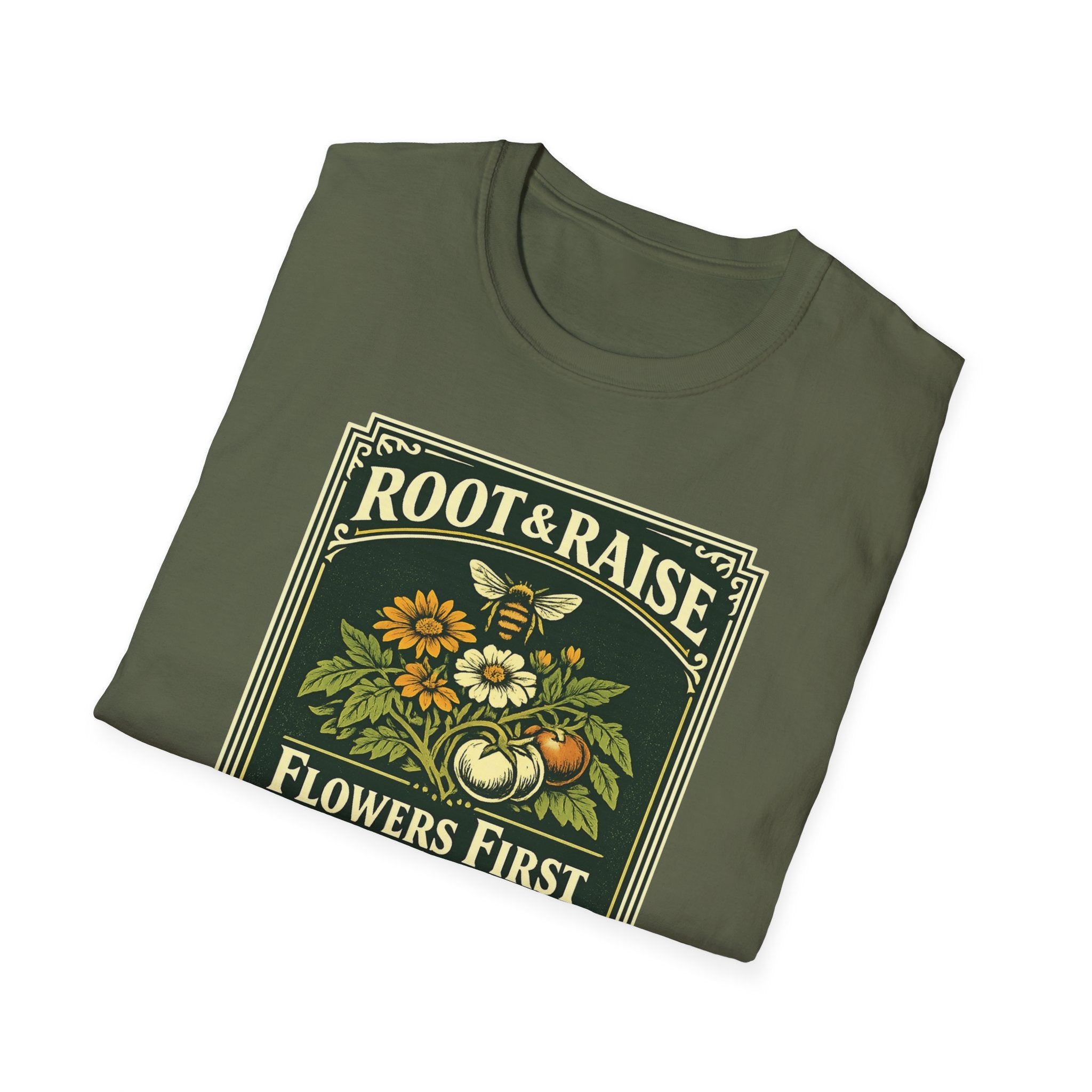 Flowers First Harvest Later T-Shirt - Vintage