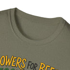 Flowers For Bees Veggies For Me T-Shirt - Illustrated