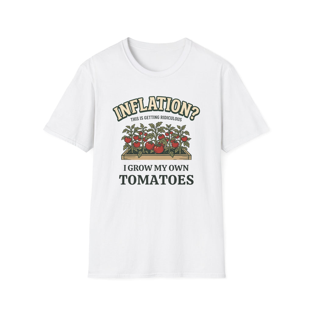 Inflation? I Grow My Own Tomatoes T-Shirt - Ridiculous Light