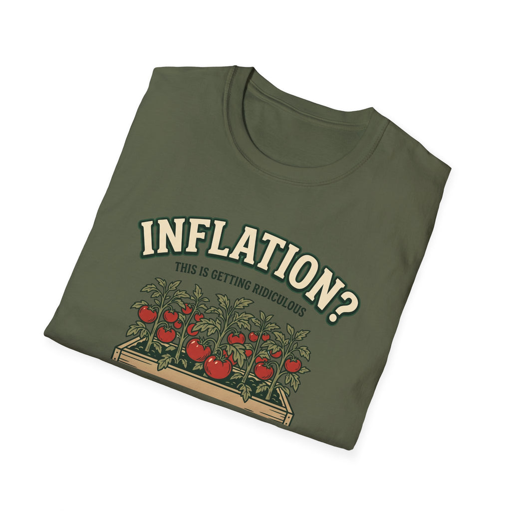 Inflation? I Grow My Own Tomatoes T-Shirt - Ridiculous Light