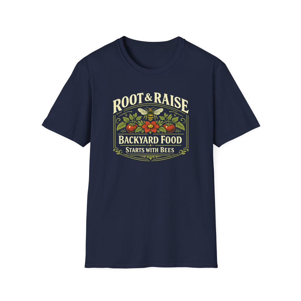 Backyard Food Starts With Bees T-Shirt - Vintage