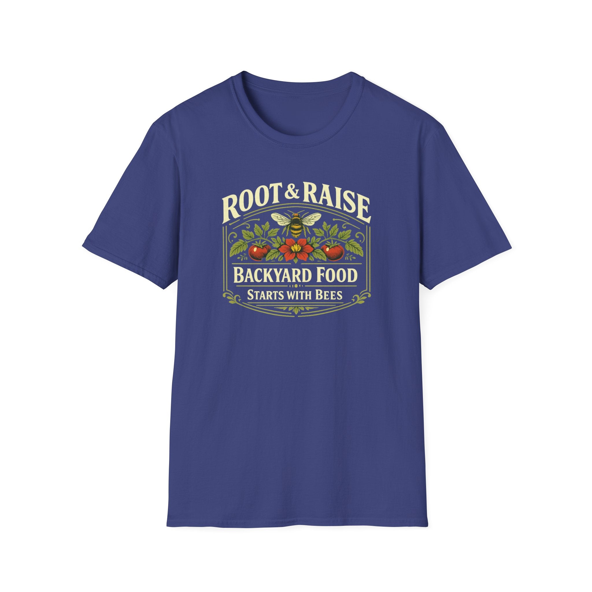 Backyard Food Starts With Bees T-Shirt - Vintage