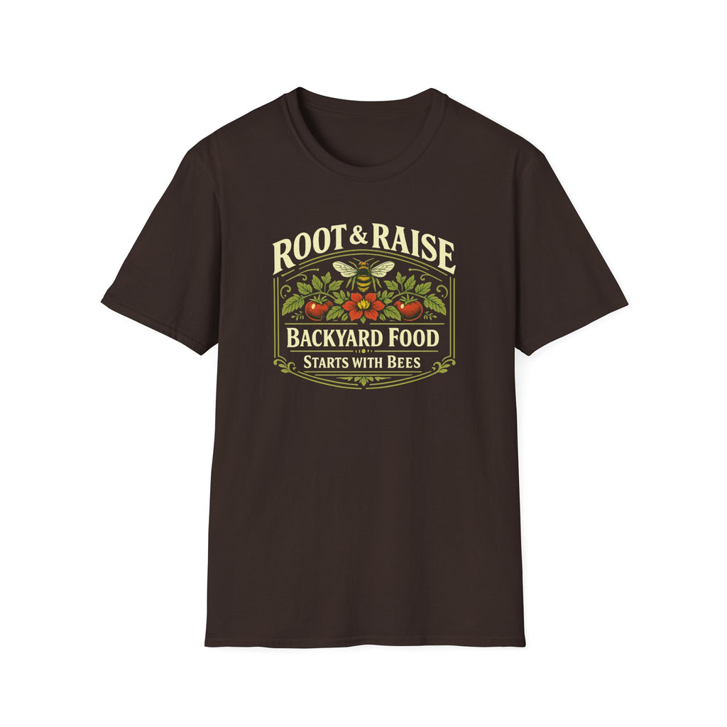Backyard Food Starts With Bees T-Shirt - Vintage
