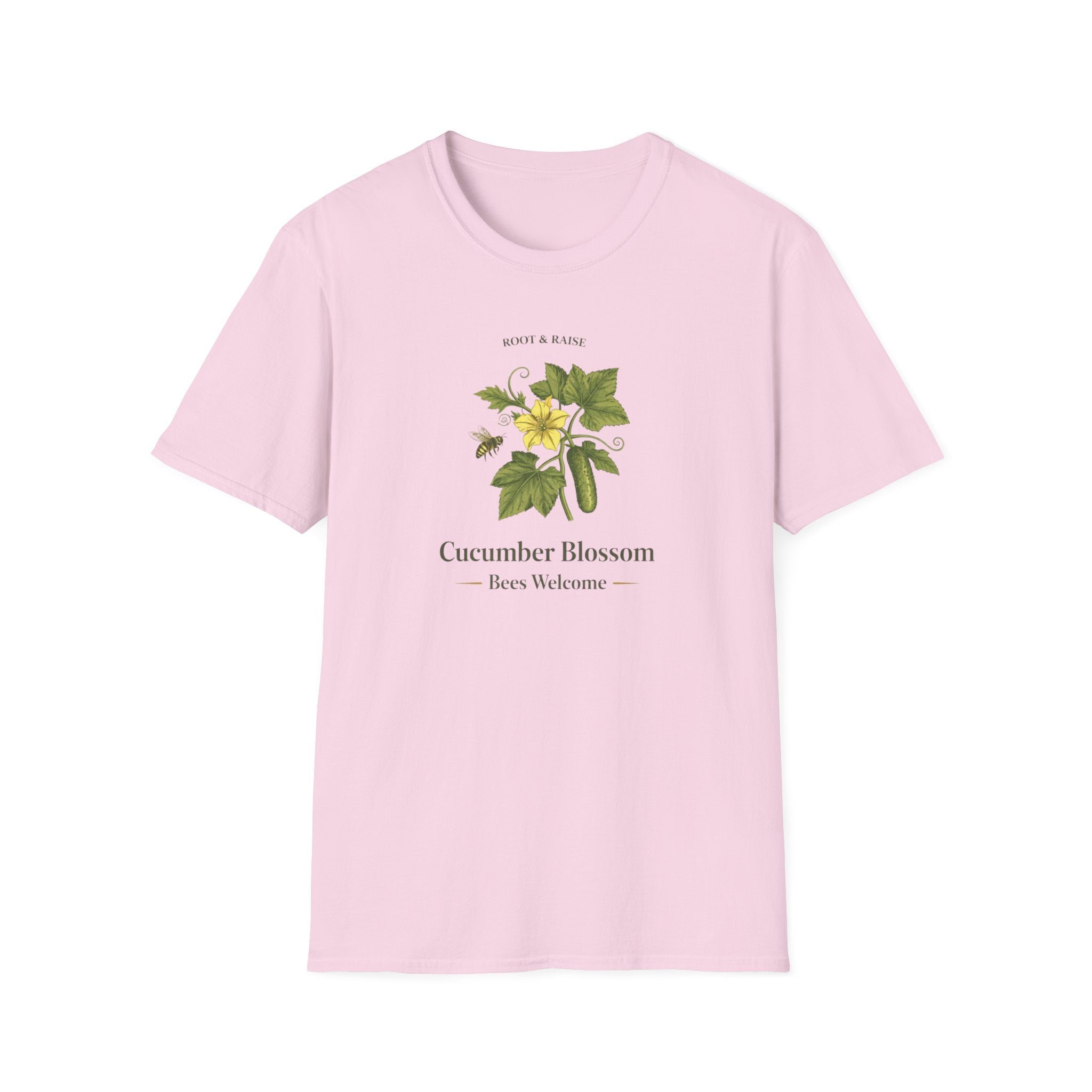 Cucumber Blossom Bees Welcome T-Shirt