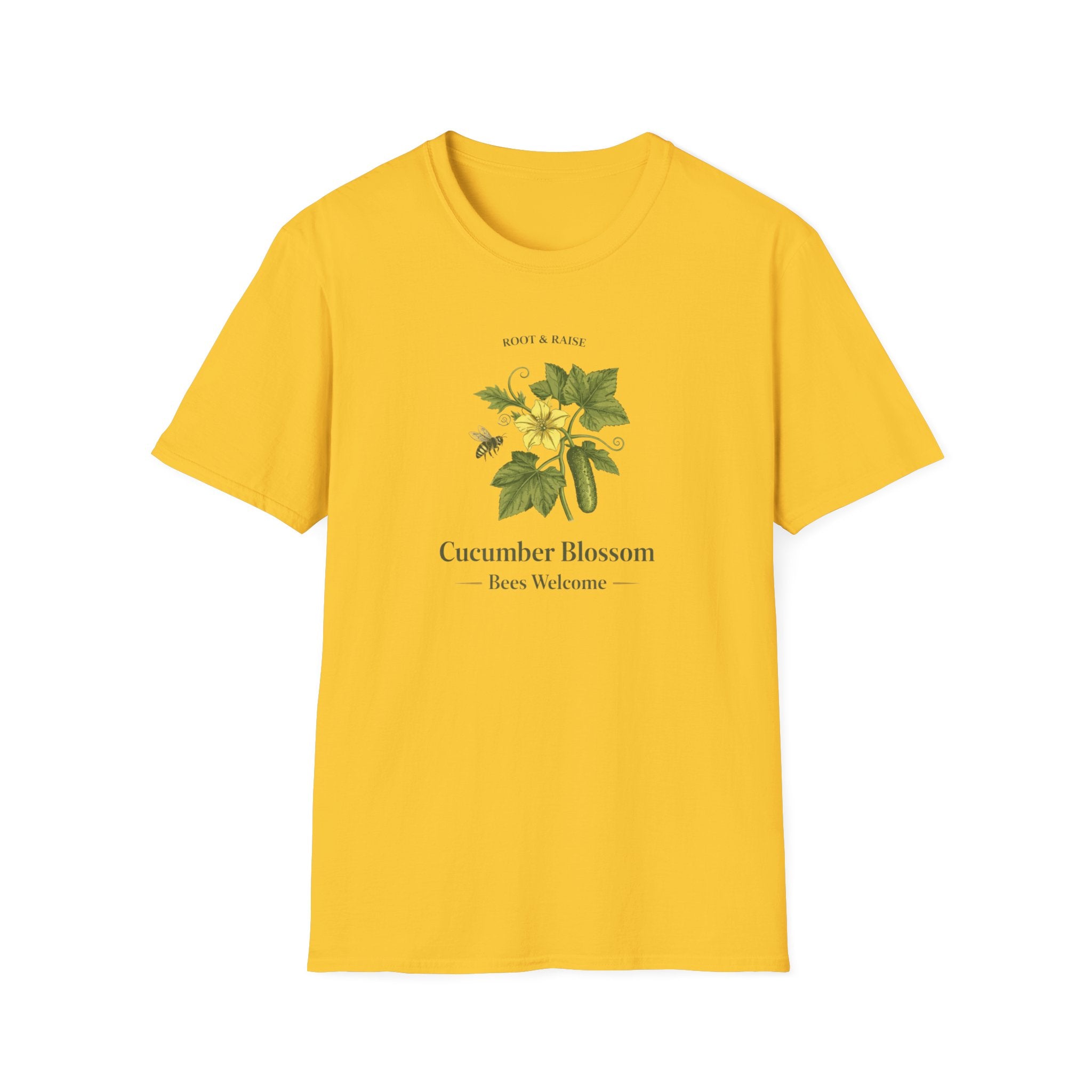 Cucumber Blossom Bees Welcome T-Shirt