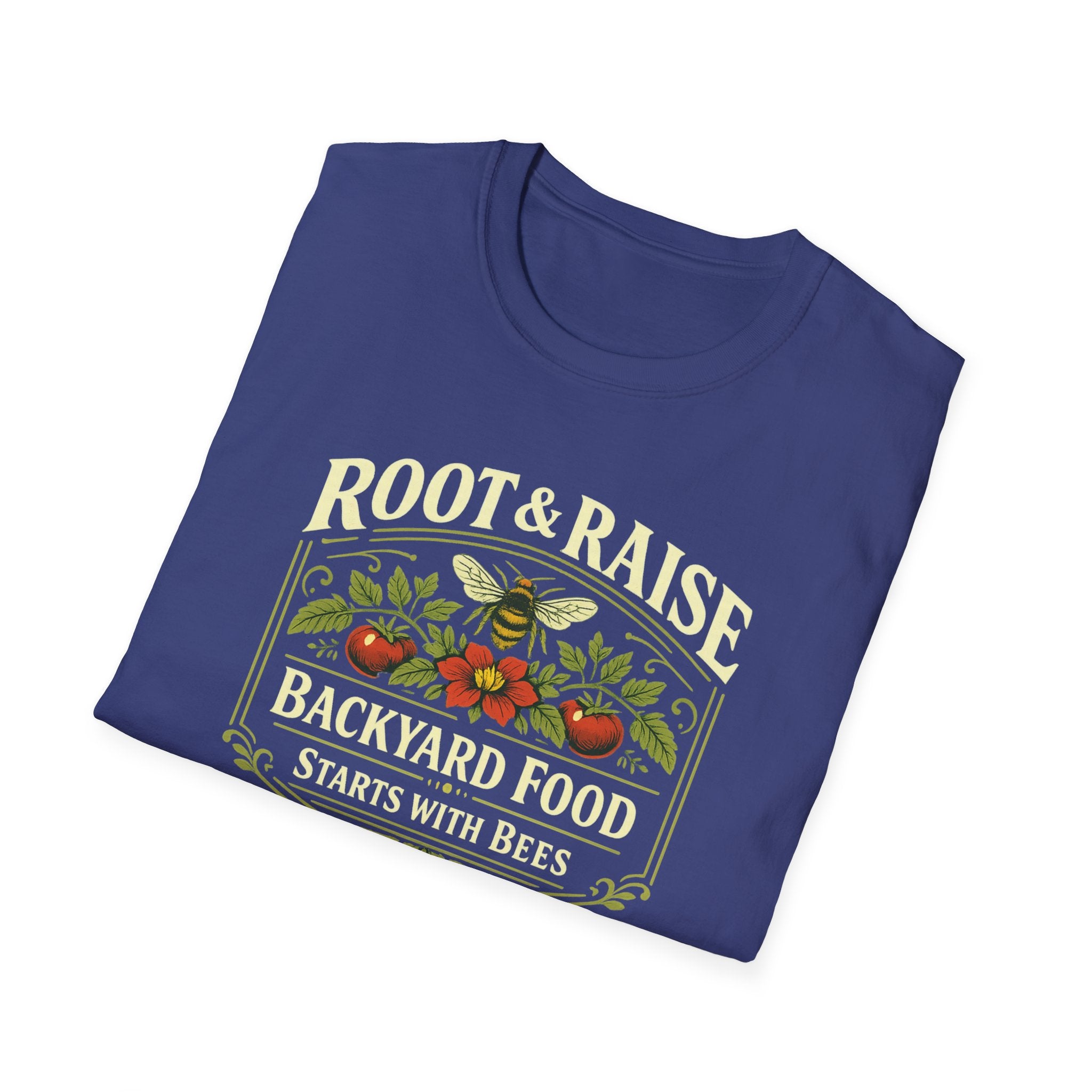 Backyard Food Starts With Bees T-Shirt - Vintage