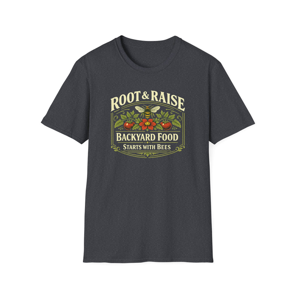 Backyard Food Starts With Bees T-Shirt - Vintage