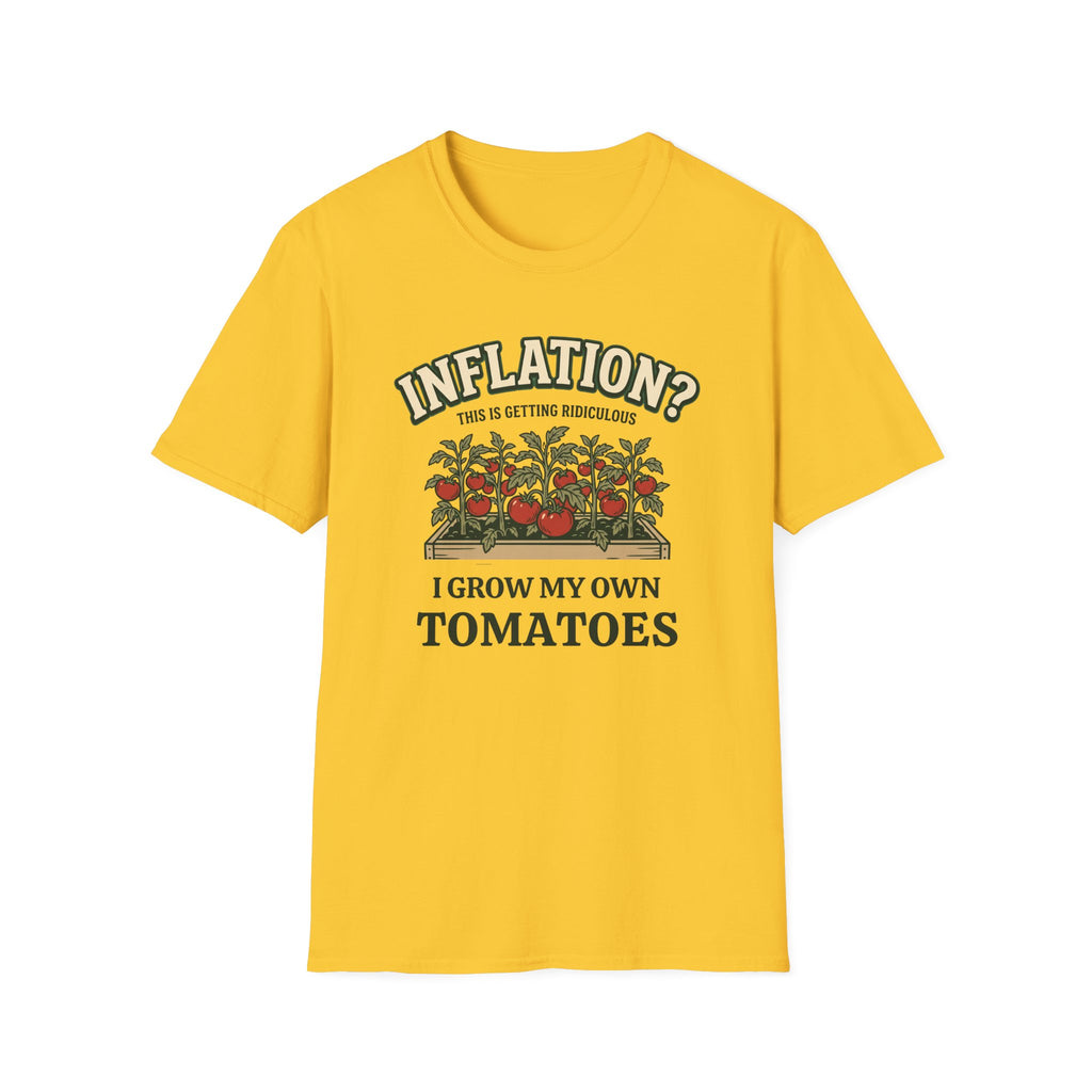 Inflation? I Grow My Own Tomatoes T-Shirt - Ridiculous Light