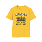 Inflation? I Grow My Own Tomatoes T-Shirt - Ridiculous Light