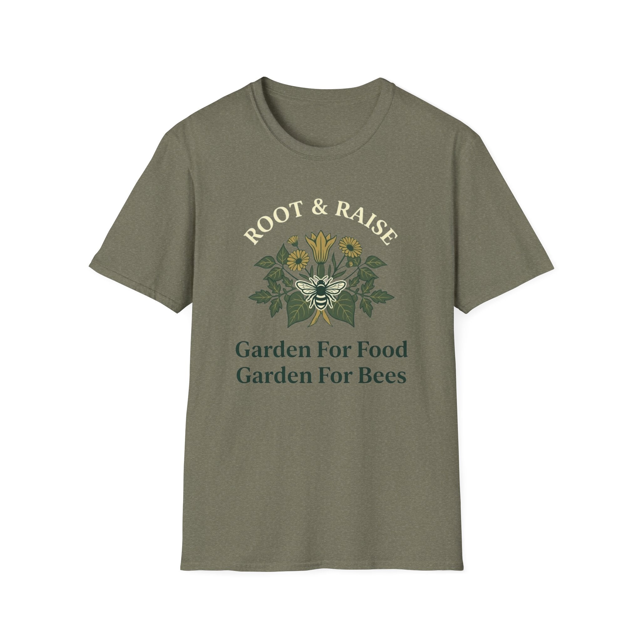 Garden For Food Garden For Bees T-Shirt - Illustrated