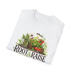 Root and Raise Logo Grow Harvest Repeat T-Shirt