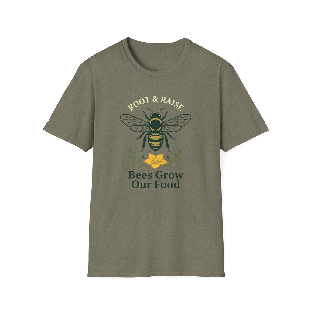 Bees Grow Our Food T-Shirt - Bold