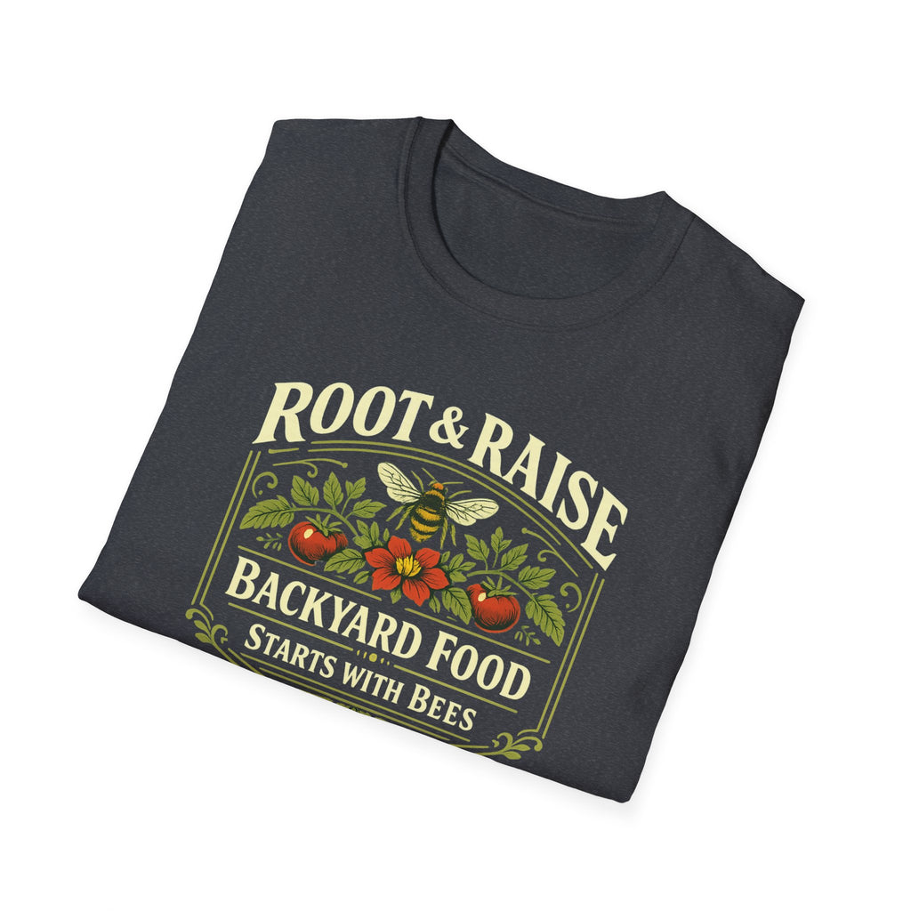 Backyard Food Starts With Bees T-Shirt - Vintage
