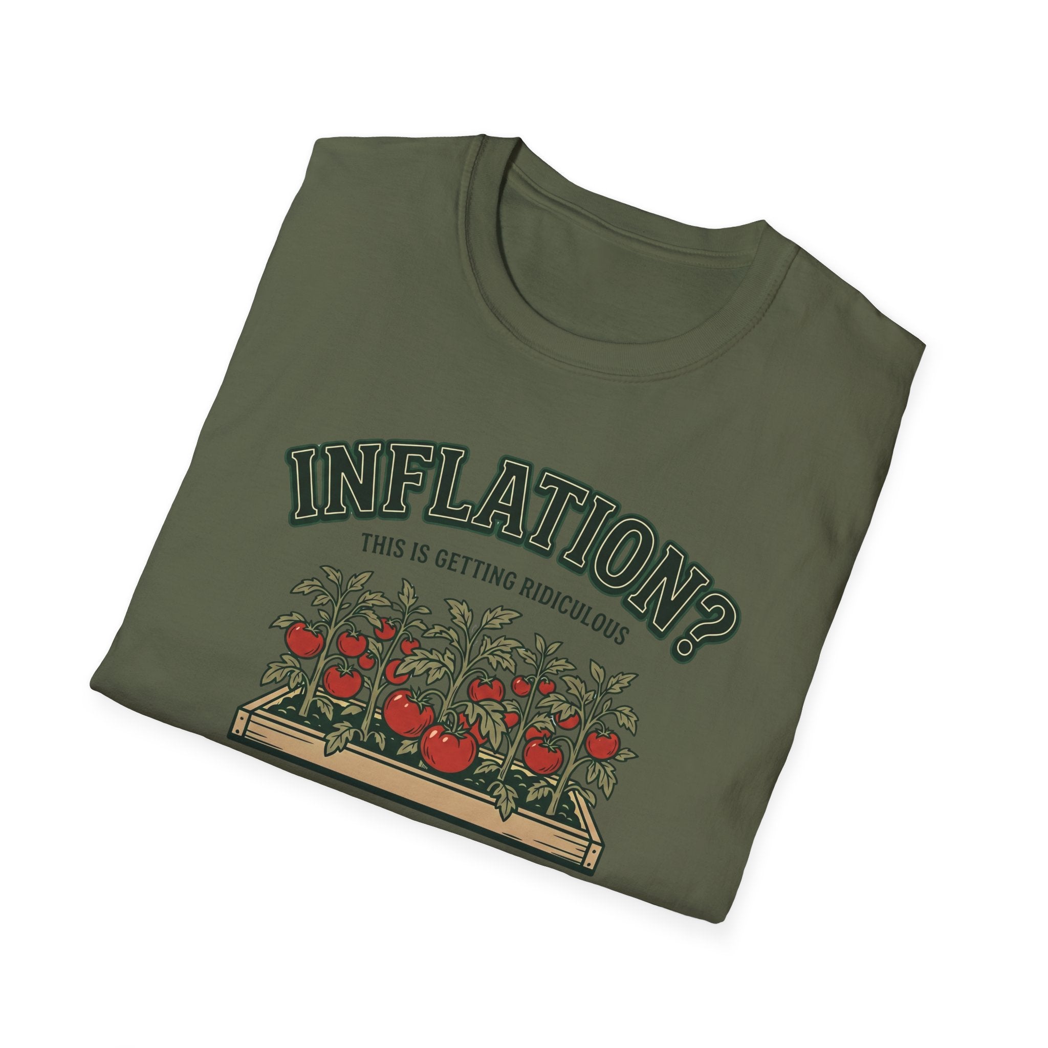Inflation? I Grow My Own Tomatoes T-Shirt - Ridiculous Dark