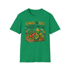 Flowers For Bees Veggies For Me T-Shirt - Illustrated