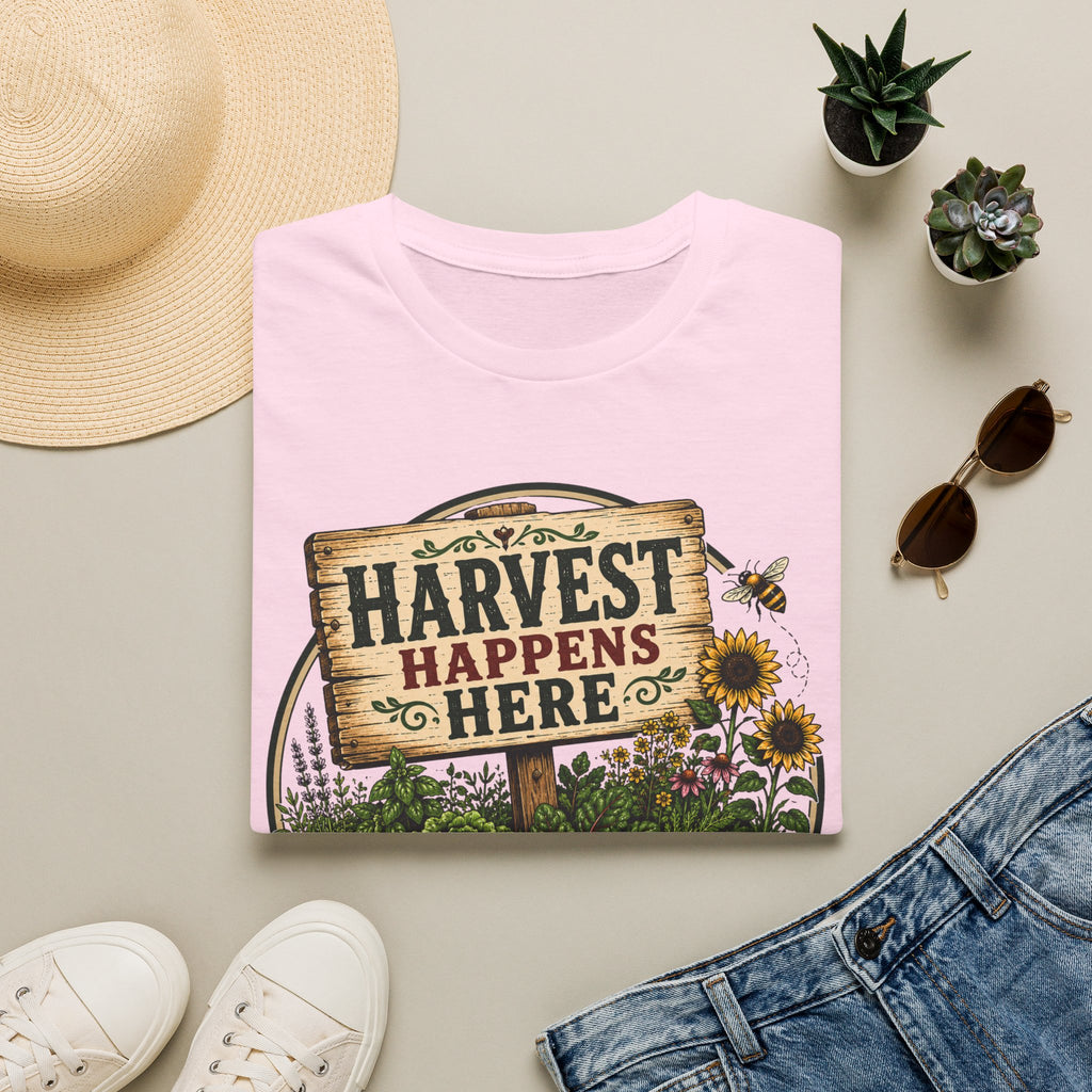 Harvest Happens Here Gardening T-Shirt