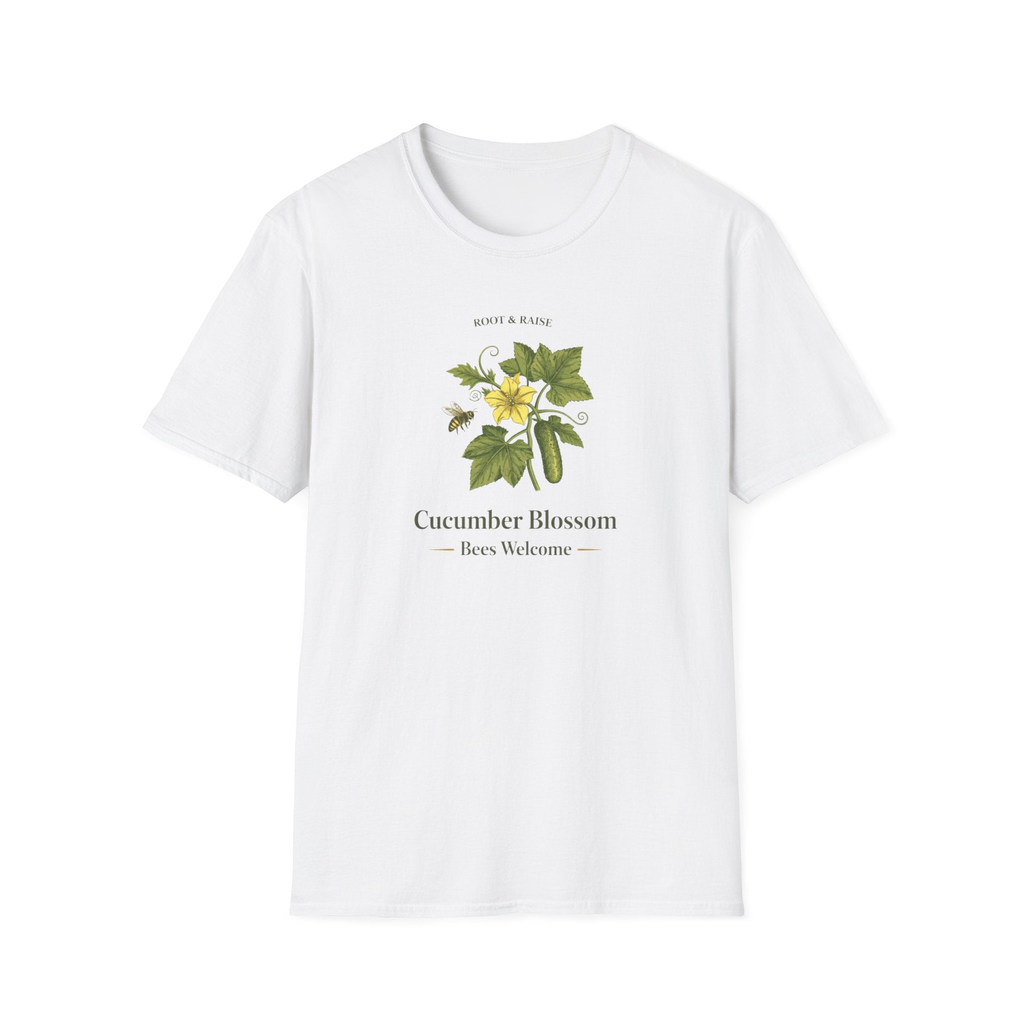Cucumber Blossom Bees Welcome T-Shirt