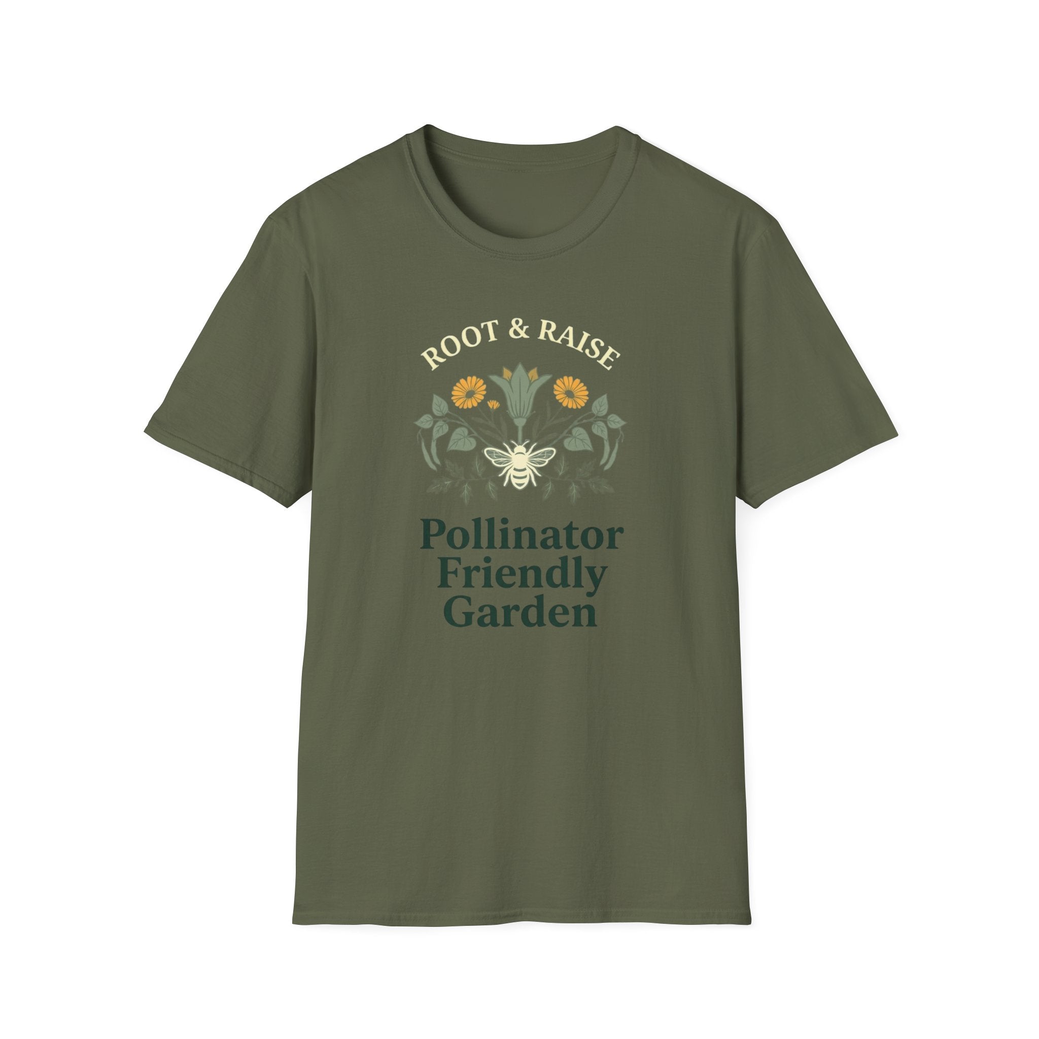 Pollinator Friendly Garden T-Shirt - Sketch