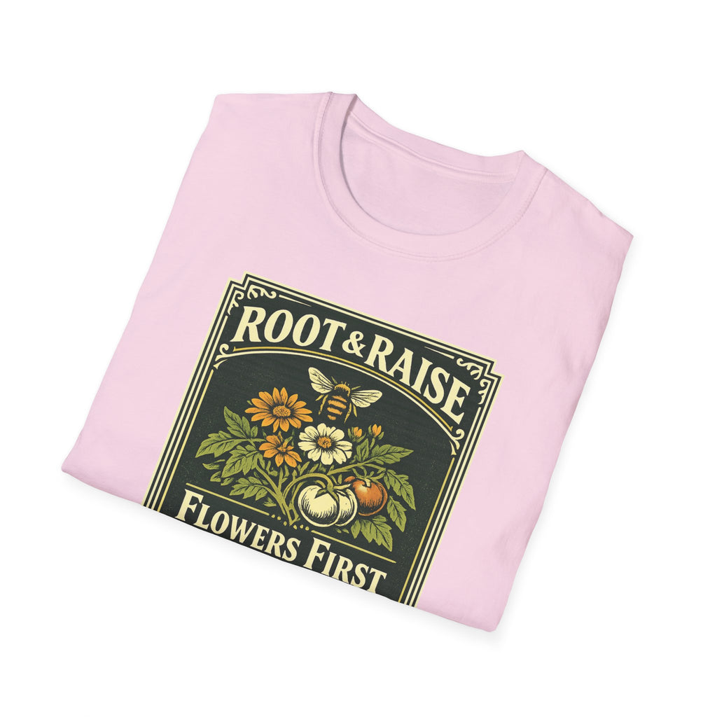 Flowers First Harvest Later T-Shirt - Vintage