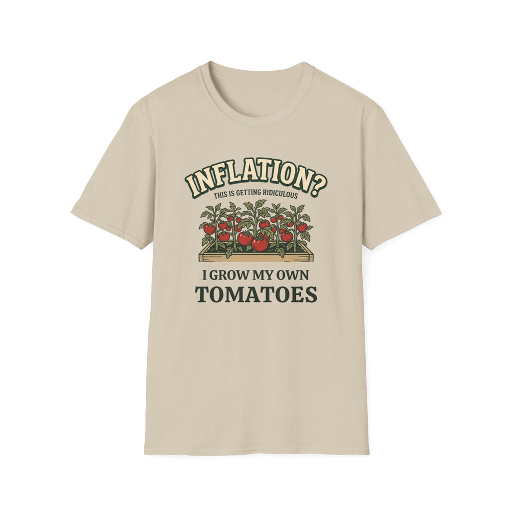 Inflation? I Grow My Own Tomatoes T-Shirt - Ridiculous Light