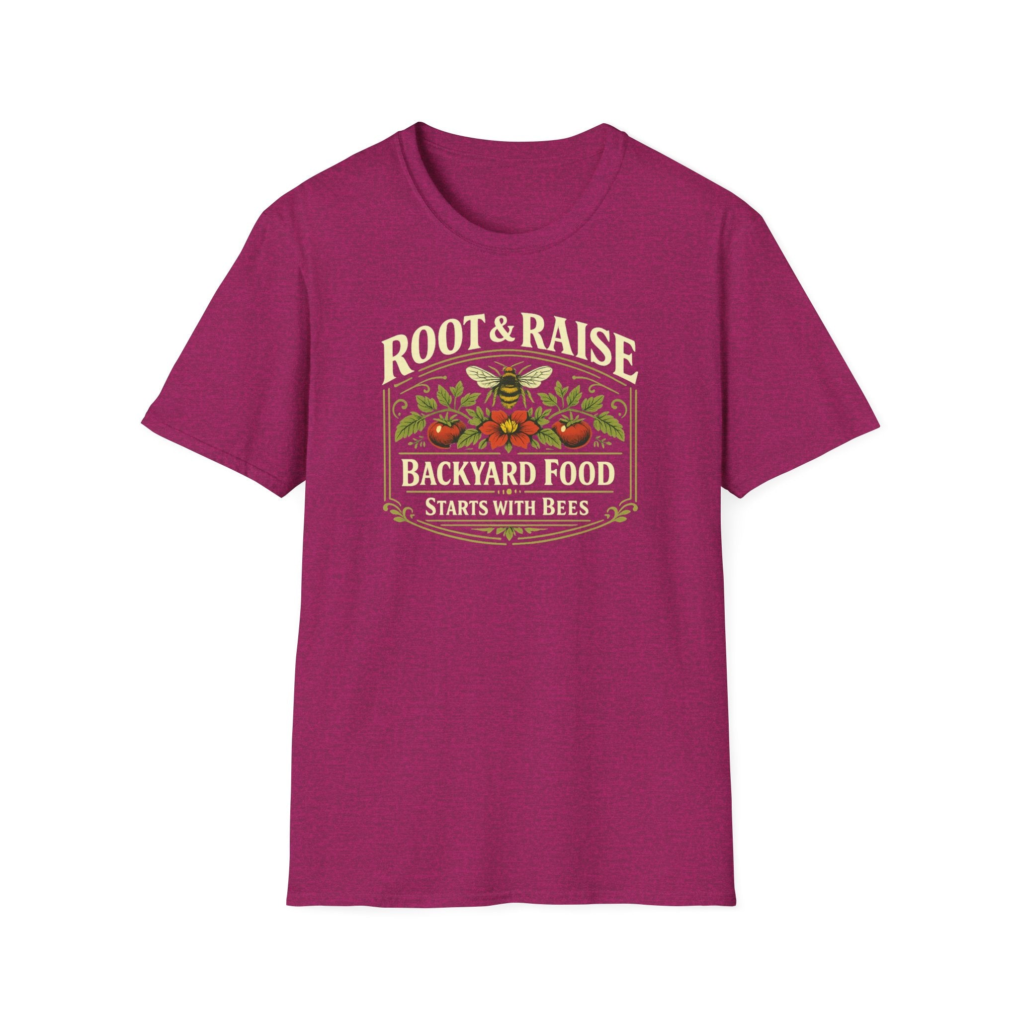 Backyard Food Starts With Bees T-Shirt - Vintage