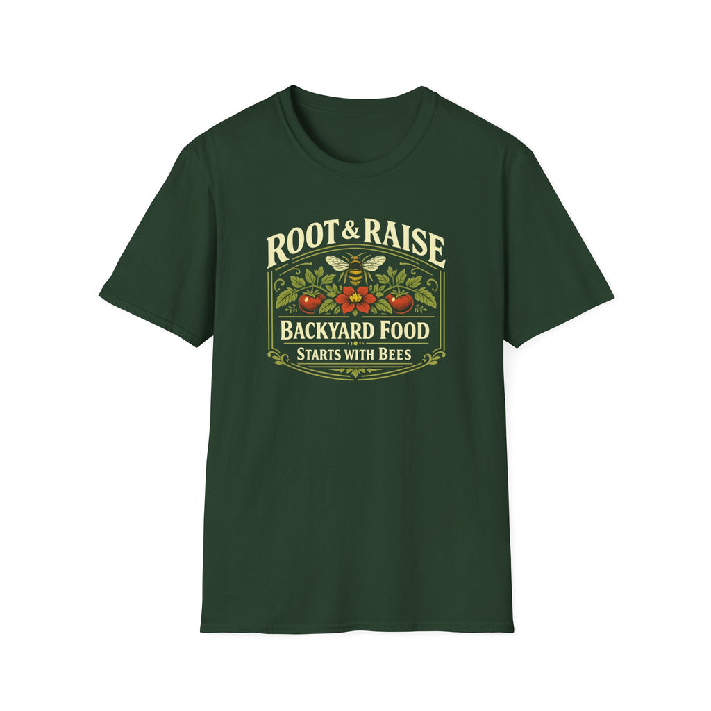 Backyard Food Starts With Bees T-Shirt - Vintage
