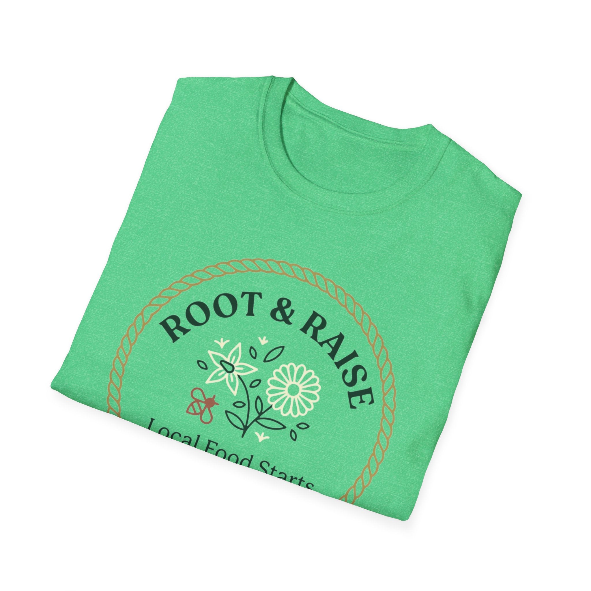 Local Food Starts With Flowers T-Shirt - Framed
