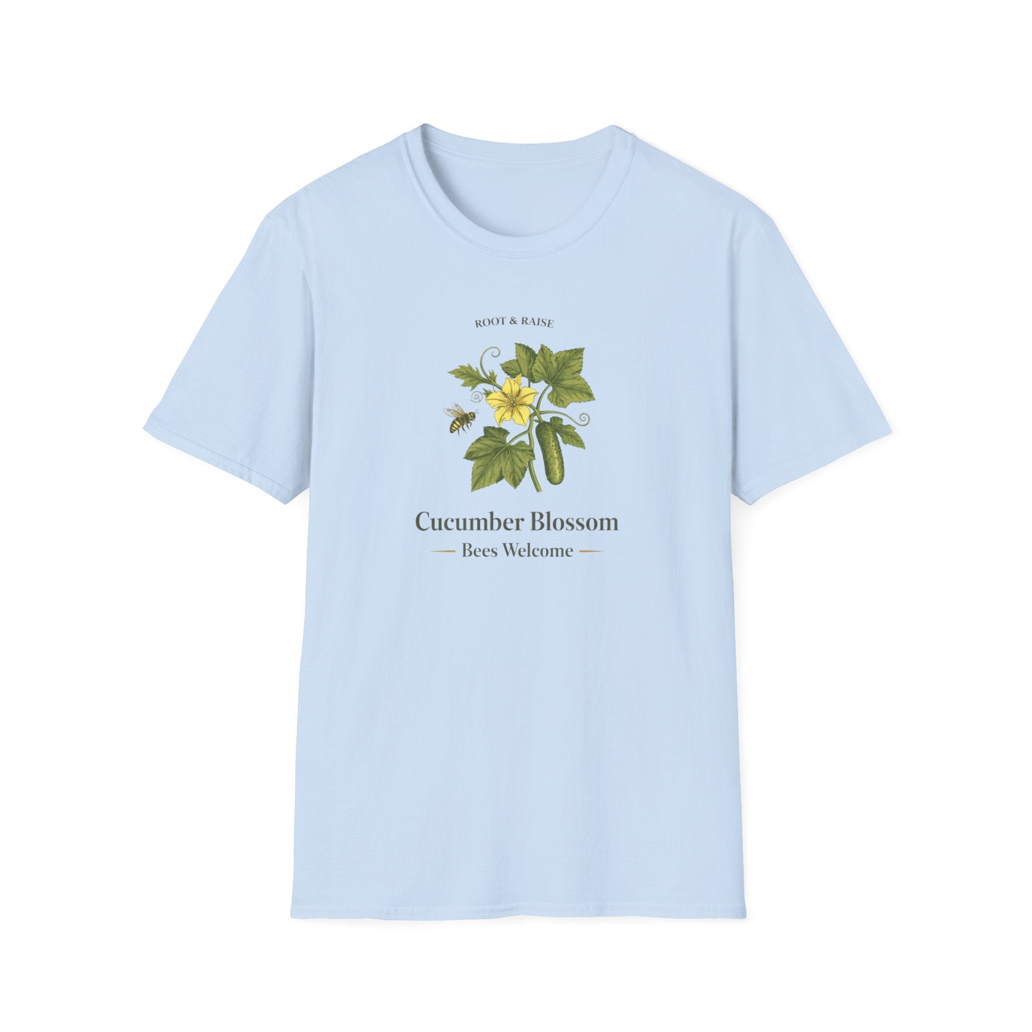 Cucumber Blossom Bees Welcome T-Shirt