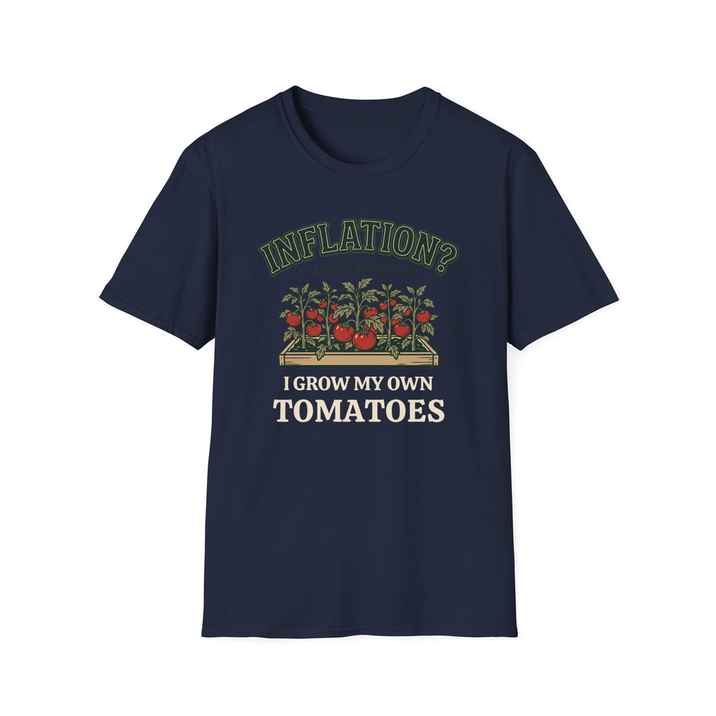 Inflation? I Grow My Own Tomatoes T-Shirt - Ridiculous Dark