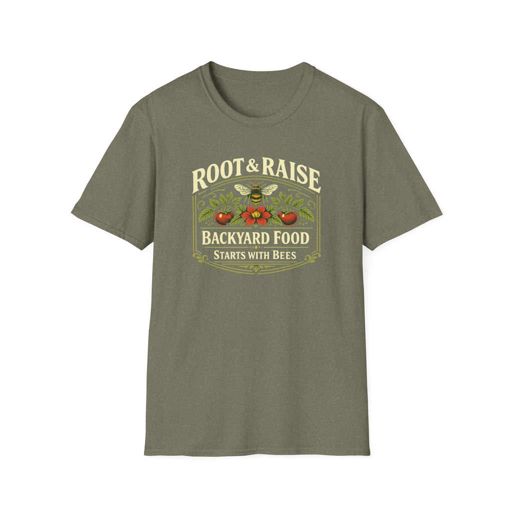 Backyard Food Starts With Bees T-Shirt - Vintage