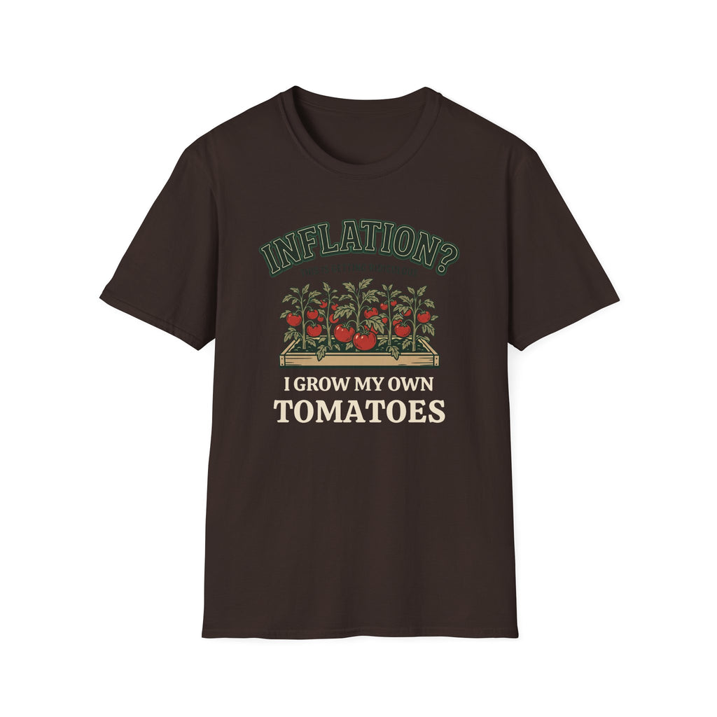 Inflation? I Grow My Own Tomatoes T-Shirt - Ridiculous Dark