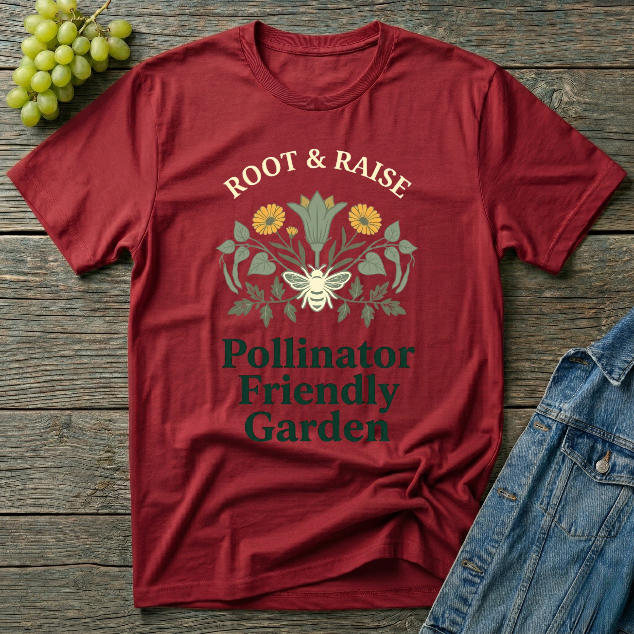Pollinator Friendly Garden T-Shirt - Sketch
