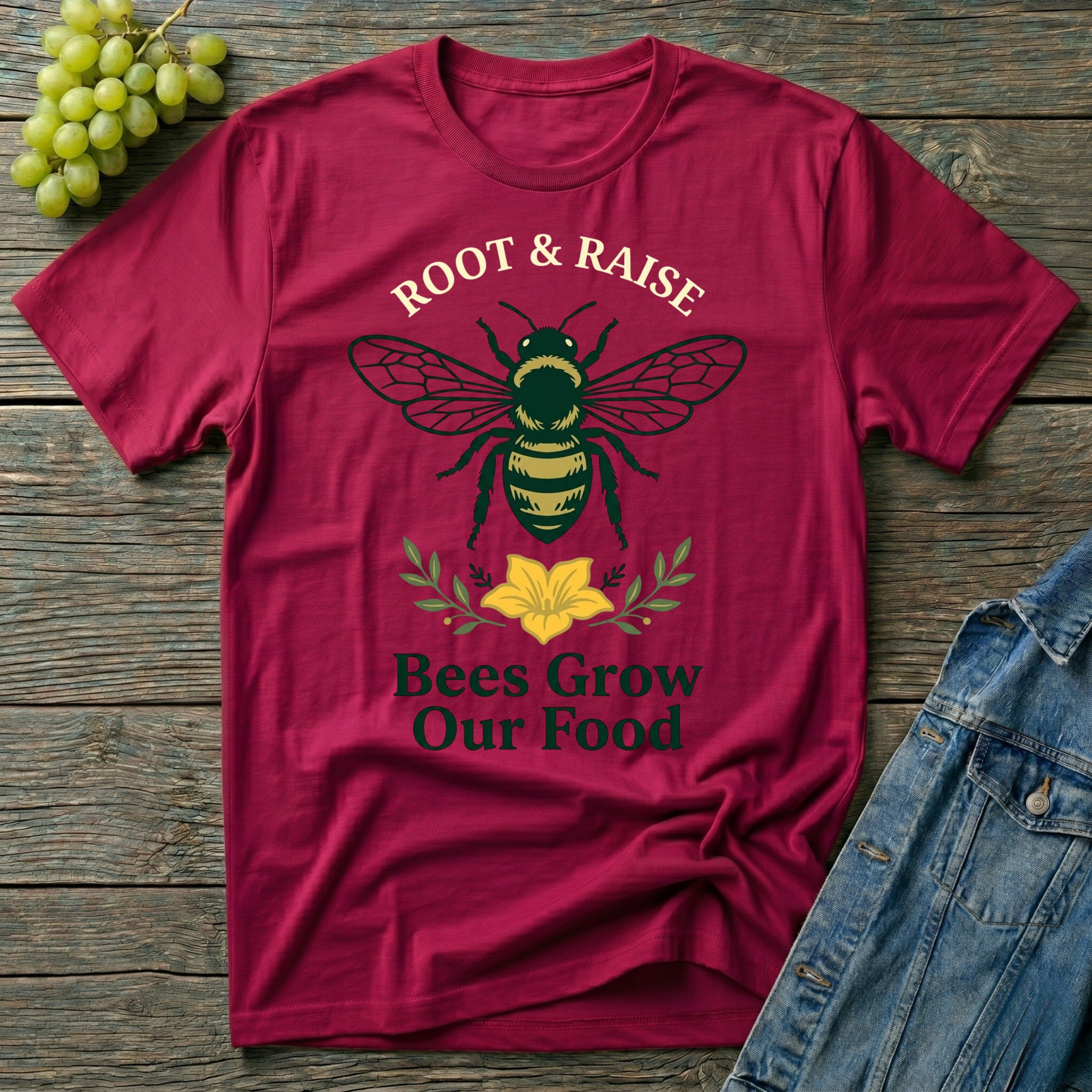 Bees Grow Our Food T-Shirt - Bold