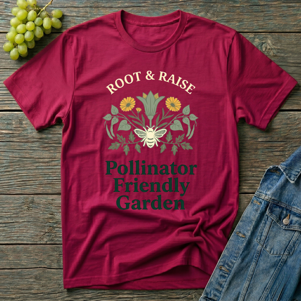 Pollinator Friendly Garden T-Shirt - Sketch