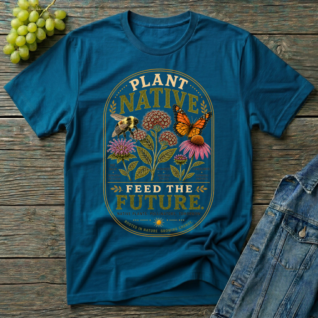 Plant Native Feed the Future Rusty Patch Bumble Bee | Garden T-Shirt