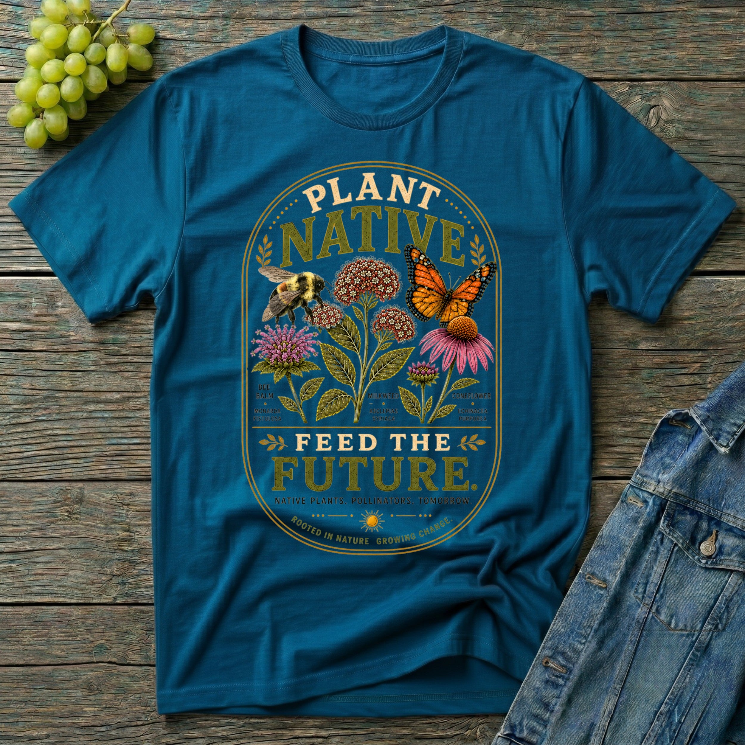 Plant Native Feed the Future Rusty Patch Bumble Bee | Garden T-Shirt