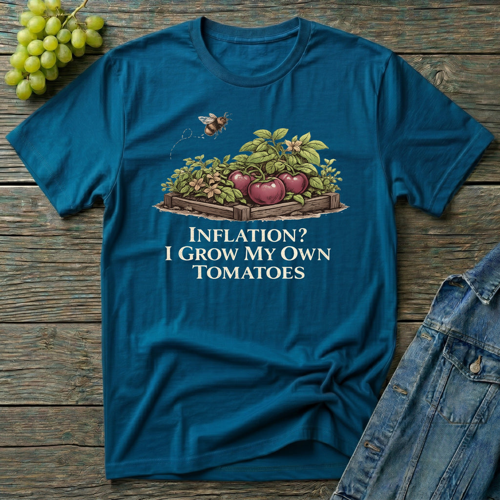 Inflation? I Grow My Own Tomatoes T-Shirt - Dark