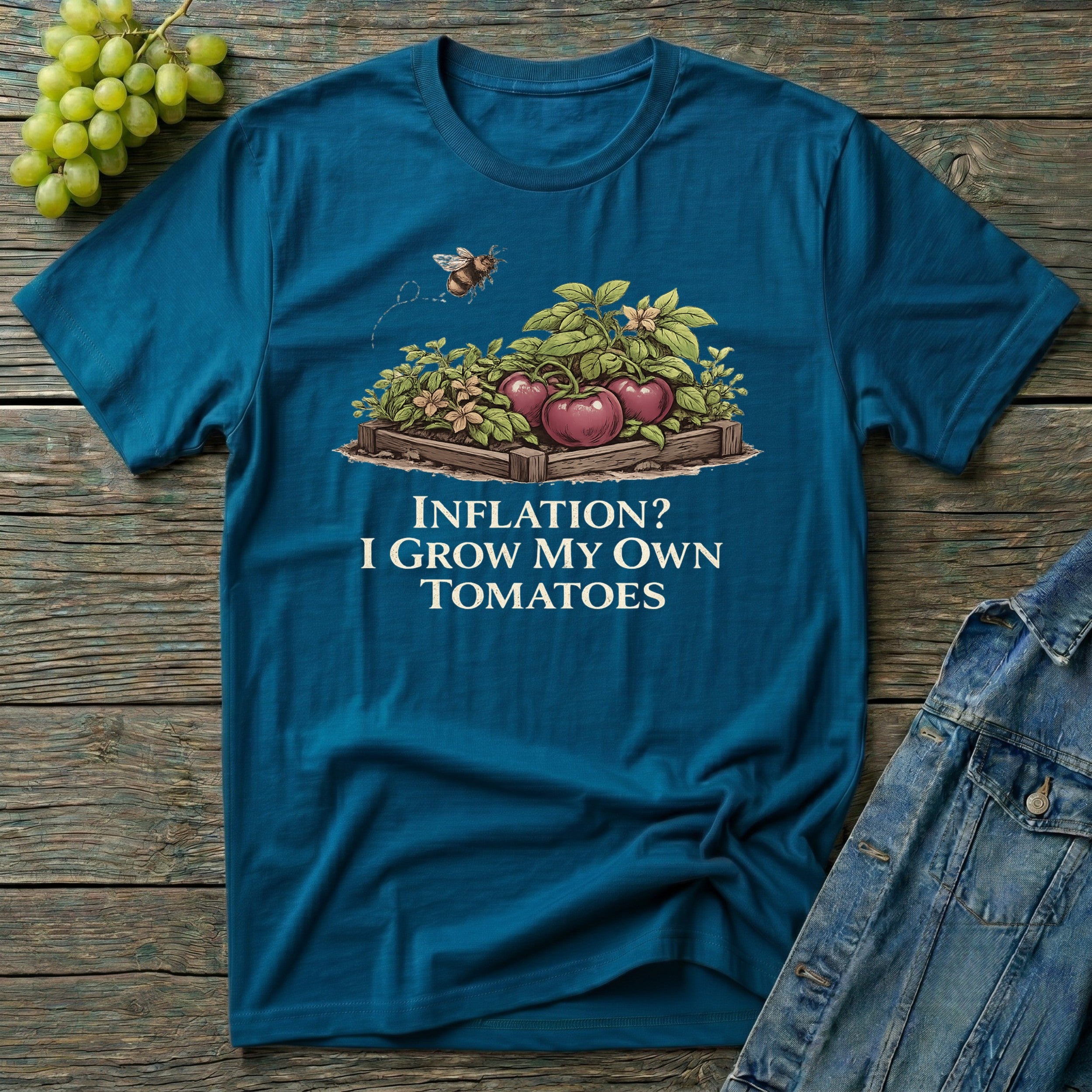 Inflation? I Grow My Own Tomatoes T-Shirt - Dark