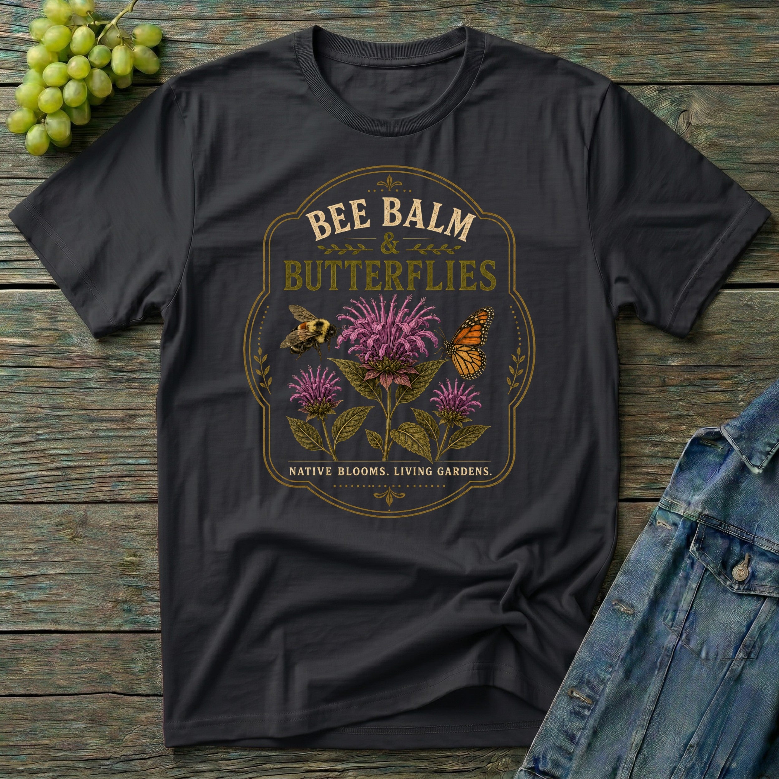 Bee Balm & Butterflies Native Garden T-Shirt