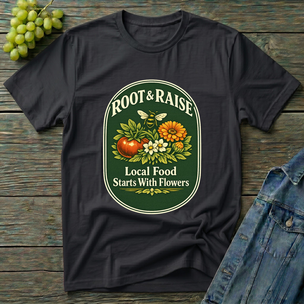 Local Food Starts With Flowers T-Shirt