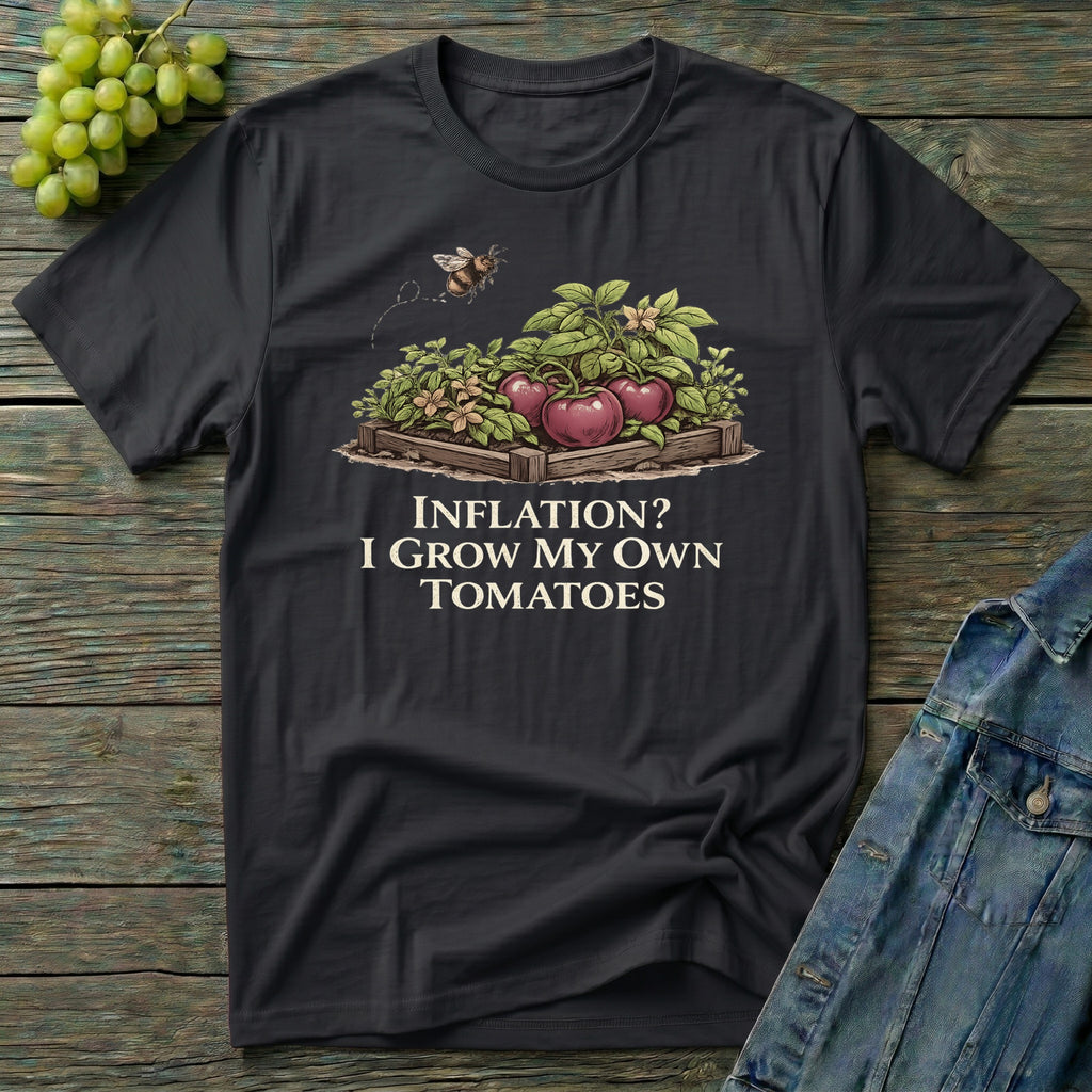 Inflation? I Grow My Own Tomatoes T-Shirt - Dark