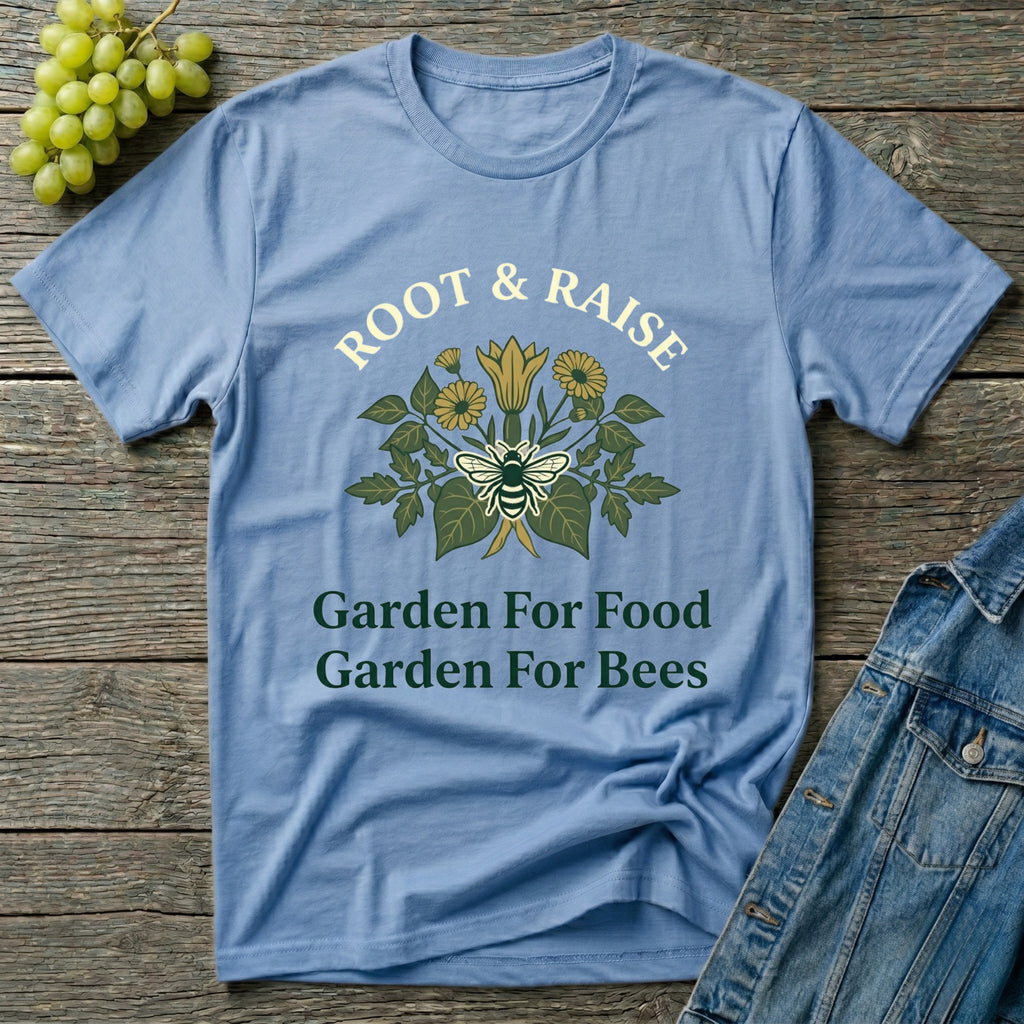 Garden For Food Garden For Bees T-Shirt - Illustrated