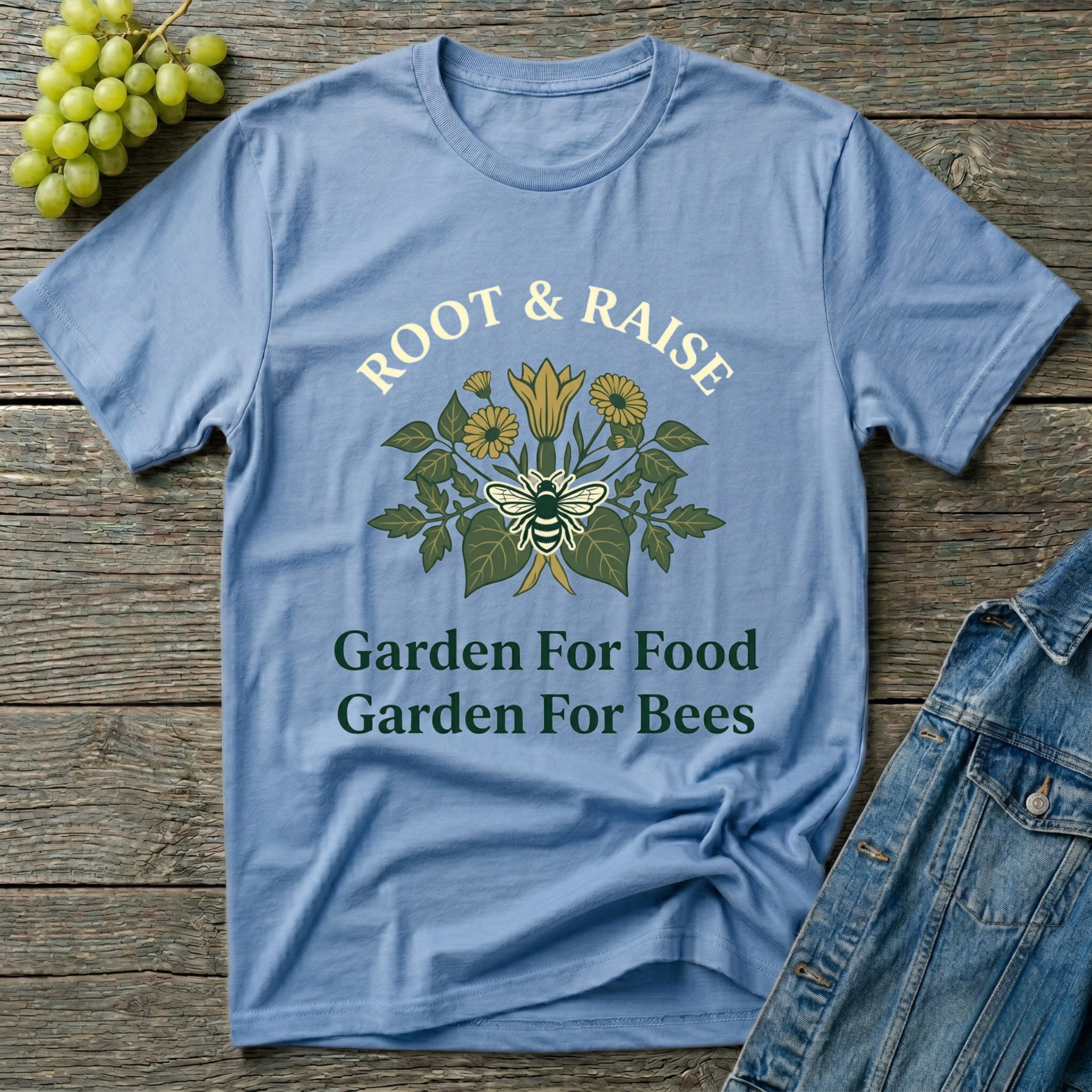 Garden For Food Garden For Bees T-Shirt - Illustrated