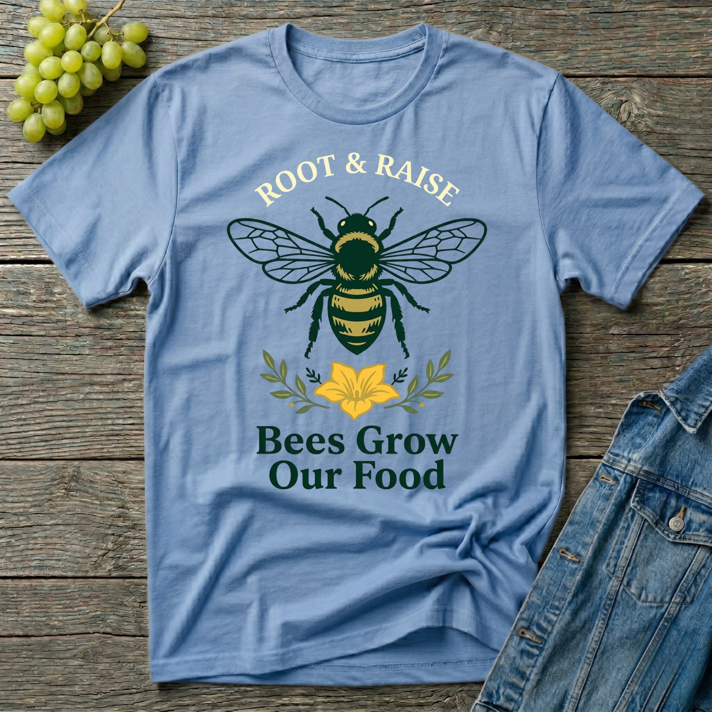 Bees Grow Our Food T-Shirt - Bold