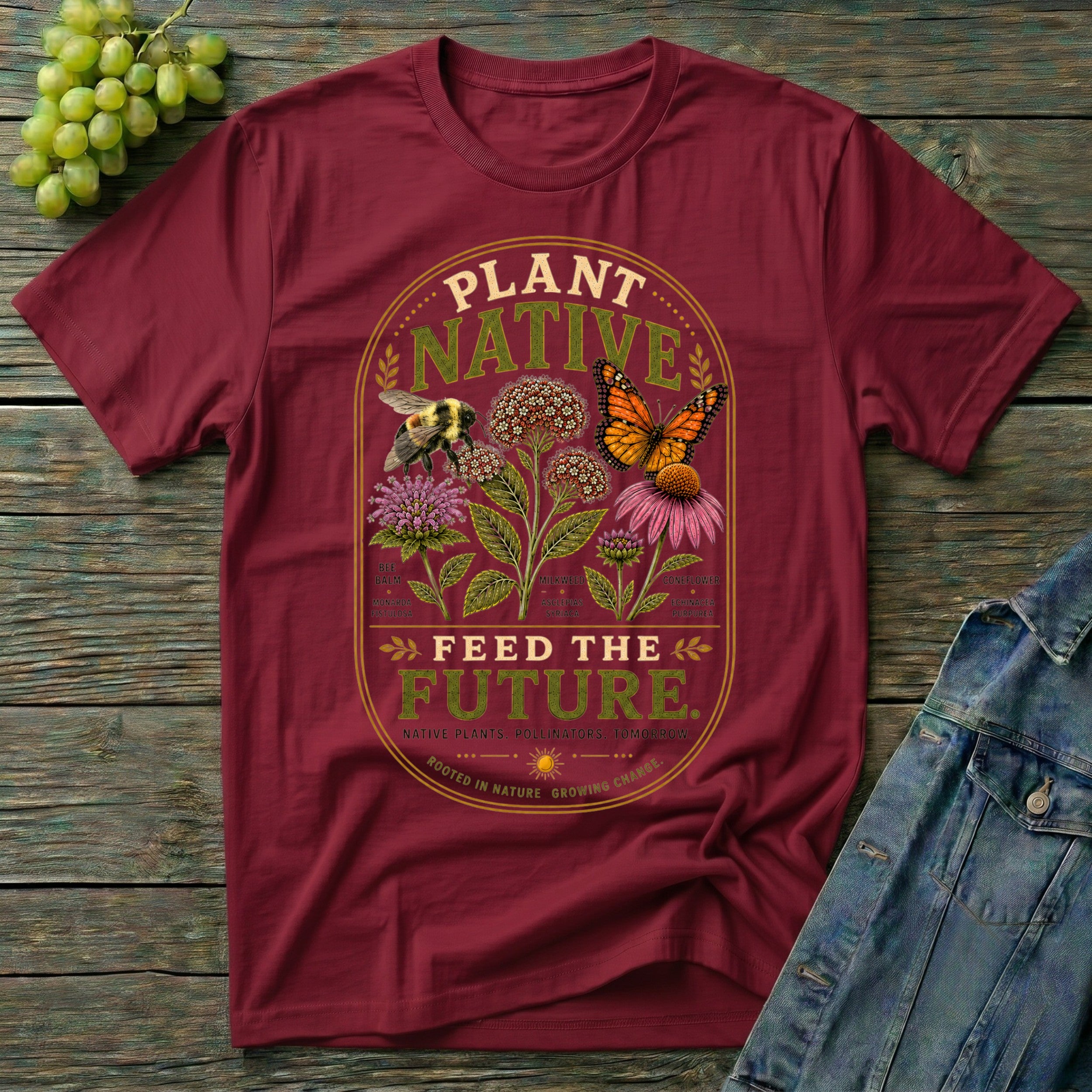 Plant Native Feed the Future Rusty Patch Bumble Bee | Garden T-Shirt